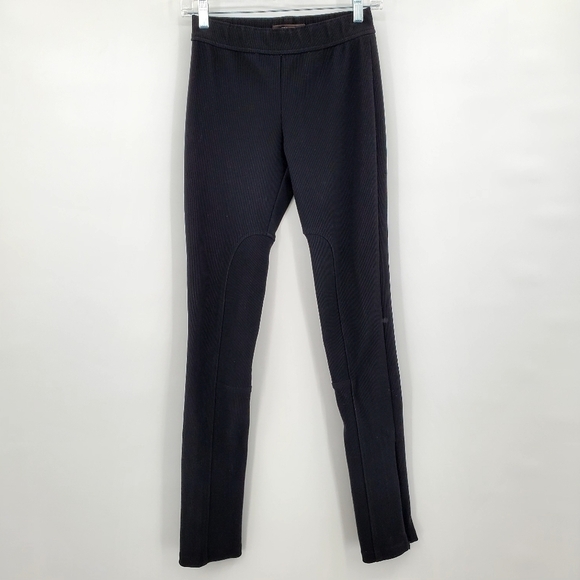 BCBGMaxAzria Black Tall Leggings with Hem Zippers - Picture 1 of 7